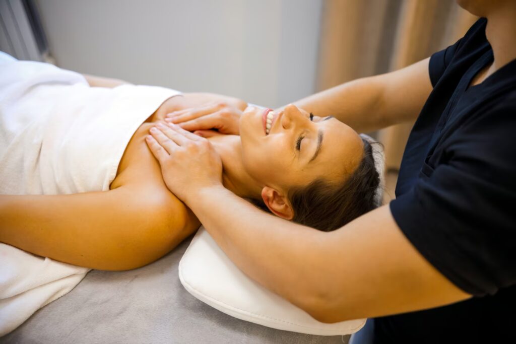 Lymphatic Drainage 10 expert massage session focusing on neck tension 2024 10 21 23 08 18 utc